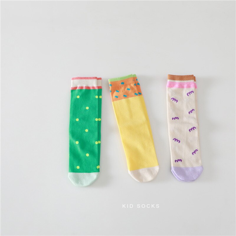 EnkeliBB belle bébé et enfants Tube chaussettes Style coréen doux enfants taille libre coton chaussettes à pois