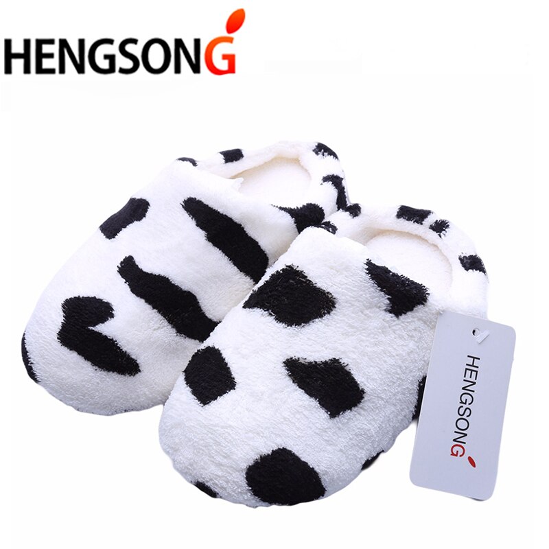 Inverno feminino casa chinelos sapatos dos desenhos animados não-deslizamento macio inverno quente casa chinelos interior quarto amantes casais sapatos de chão