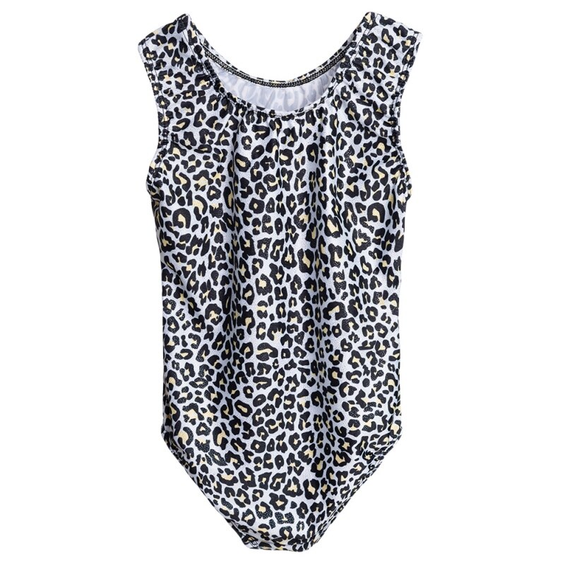 4-14 Years Girls Leotard For Gymnastics Ballet Teens Glitter Leotards Kids Dance Wear Sleeveless Leopard Print