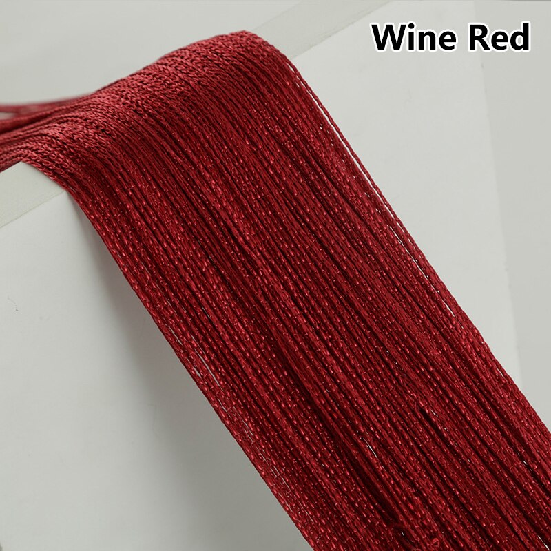 100CM X 200CM Solid Color Curtains Thread Line Curtains For Living Room Door Wall Window Panel Tassel Curtain Home Decoration: 10