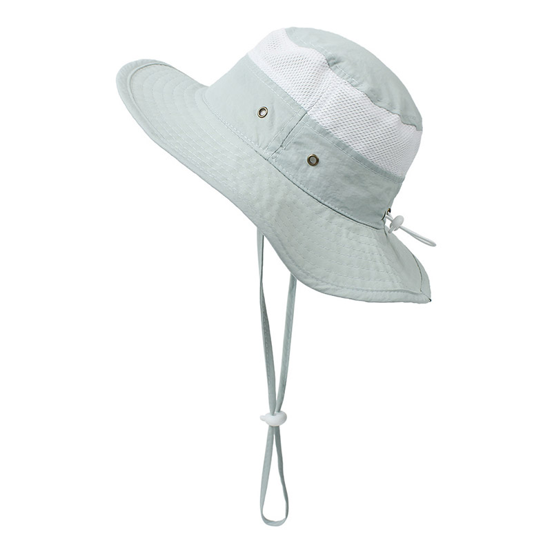 Cappello estivo a secchiello per bambini cappello da spiaggia grande gronda cappello da sole per ragazzi ragazze bambini bambini cappello da pescatore cappello Panama: Blue