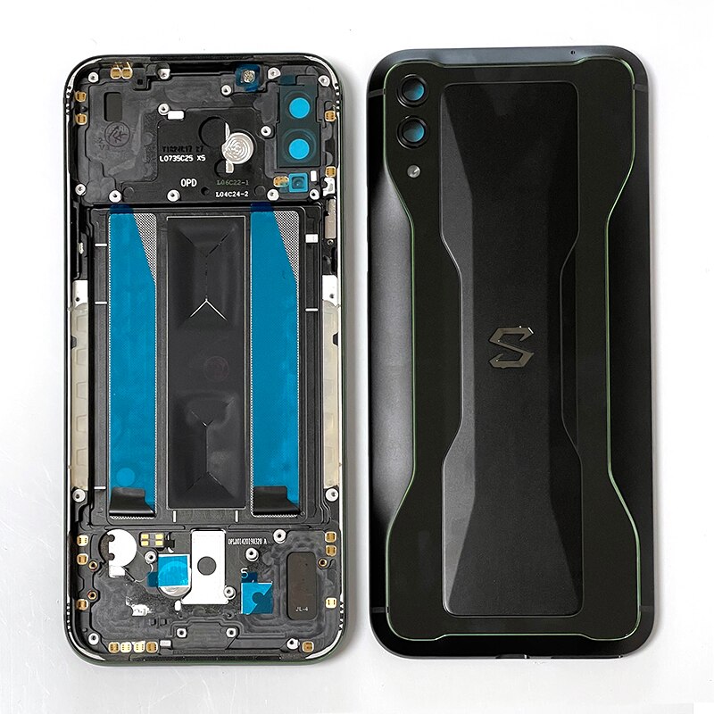 6.39 "original til xiaomi blackshark 2 skw -h0/a0 batteridæksel hus dør kameraramme len til black shark 2 pro 2 pro bagkasse