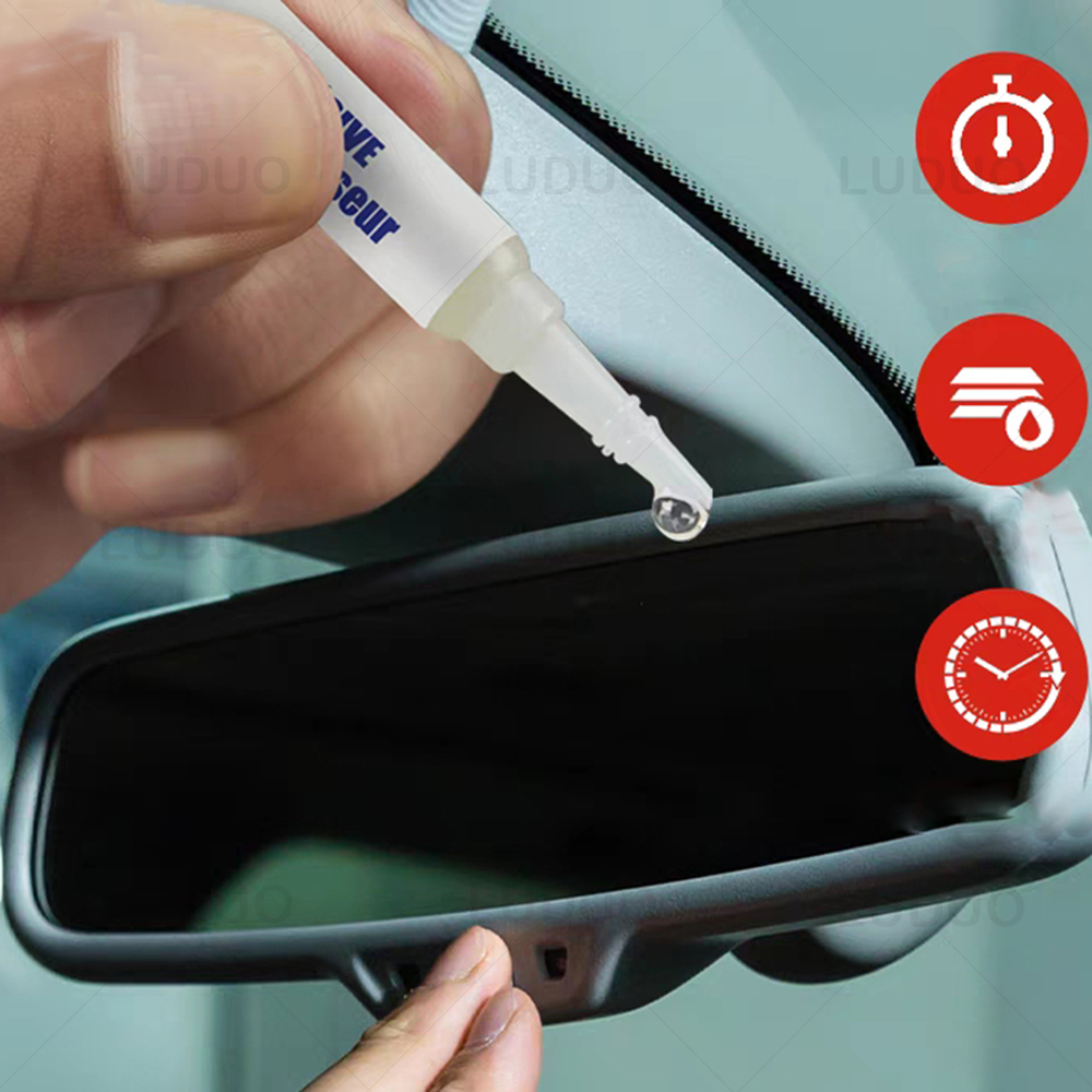 Colla adesiva per specchietto retrovisore Super colla per auto moto specchietto retrovisore adesivo forza professionale permanente per vetro