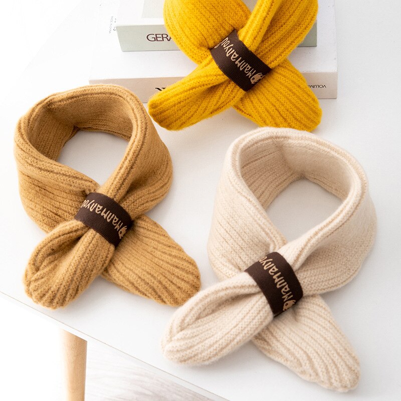 Winter baby scarf boys cross scarf winter and autumn knitted warm girls collar children scarf trend
