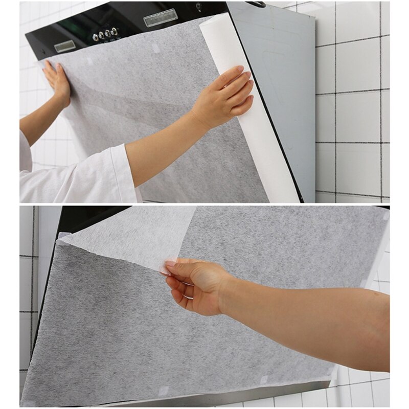Papel de filtro de grasa para campana extractora de cocina, antiaceite pegatina, filtro absorbente de aceite no tejido, reemplazo de papel