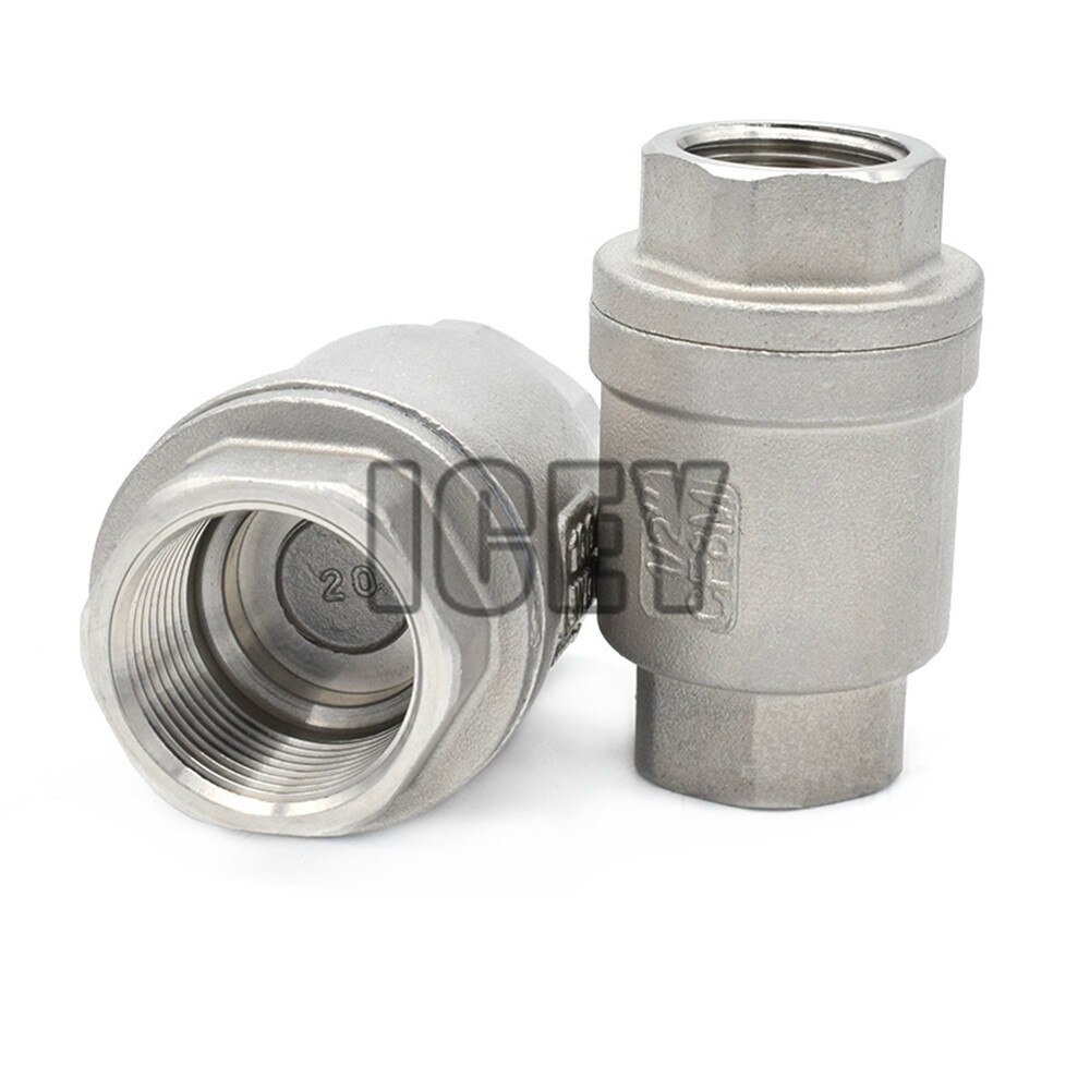check valve non-return valve 304 stainless steel 1/8" 1/4" 3/8" 1/2" 3/4" 1" female thread wire mouth vertical check valve