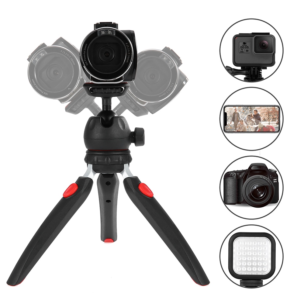 Andoer Mini Tripod Tabletop Telefoon Camera Statief Verwijderbare Ball Head Voor Dslr/Mirrorless Camera &#39;S Dv Led Video Light Smartphone