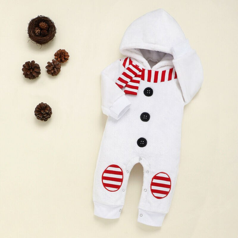 Goocheer Cute Snowman Romper Winter Baby Long Sleeve Outfits Stylish Baby Boy Christmas Costume Romper One-Piece Jumper