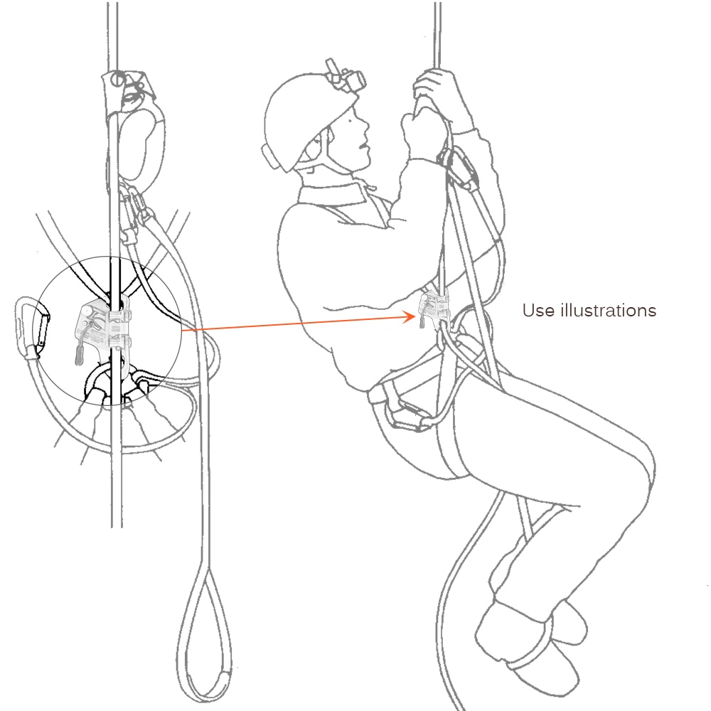Lixada Outdoor Chest Ascender Rock Climbing Ascender Vertical Rope Access Climbing Abdominal Ascender