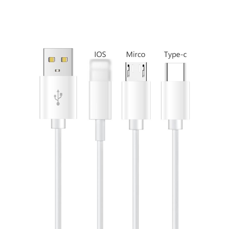 High speed Fast Charging USB white Cable 3M Extra long Micro Lightning Type C Uploadable data For iPhone Huawei Samsung xiaomi