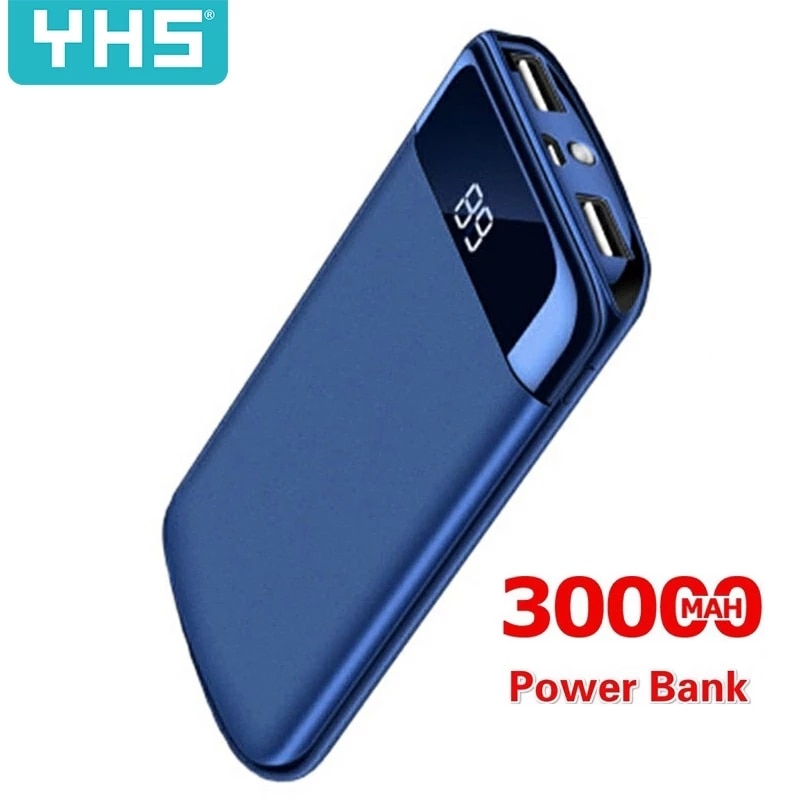 Schermo digitale LCD di viaggio tutto'aperto Powerbank di grande capacità del caricatore portatile del telefono della banca di potere 30000 mAh che accende Poverbank