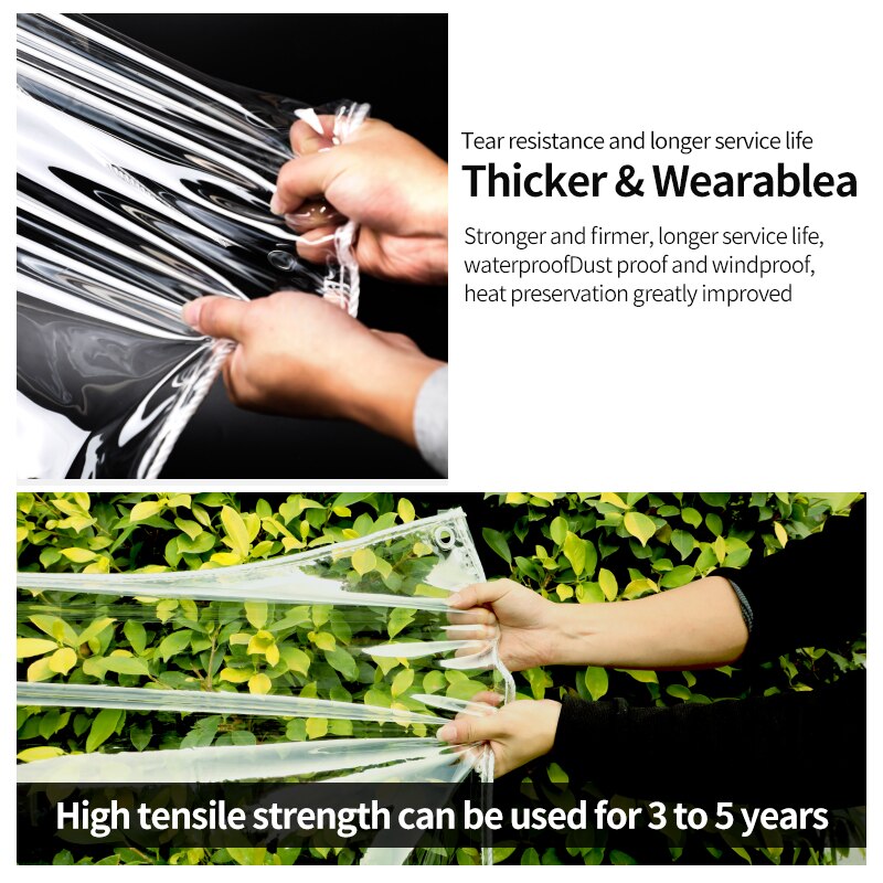 2/3M Plant Tarp Cover Transparant Regendicht Poly Tuin Kas Anti-Freeze Thuis Heavy Duty Protector Dekzeil
