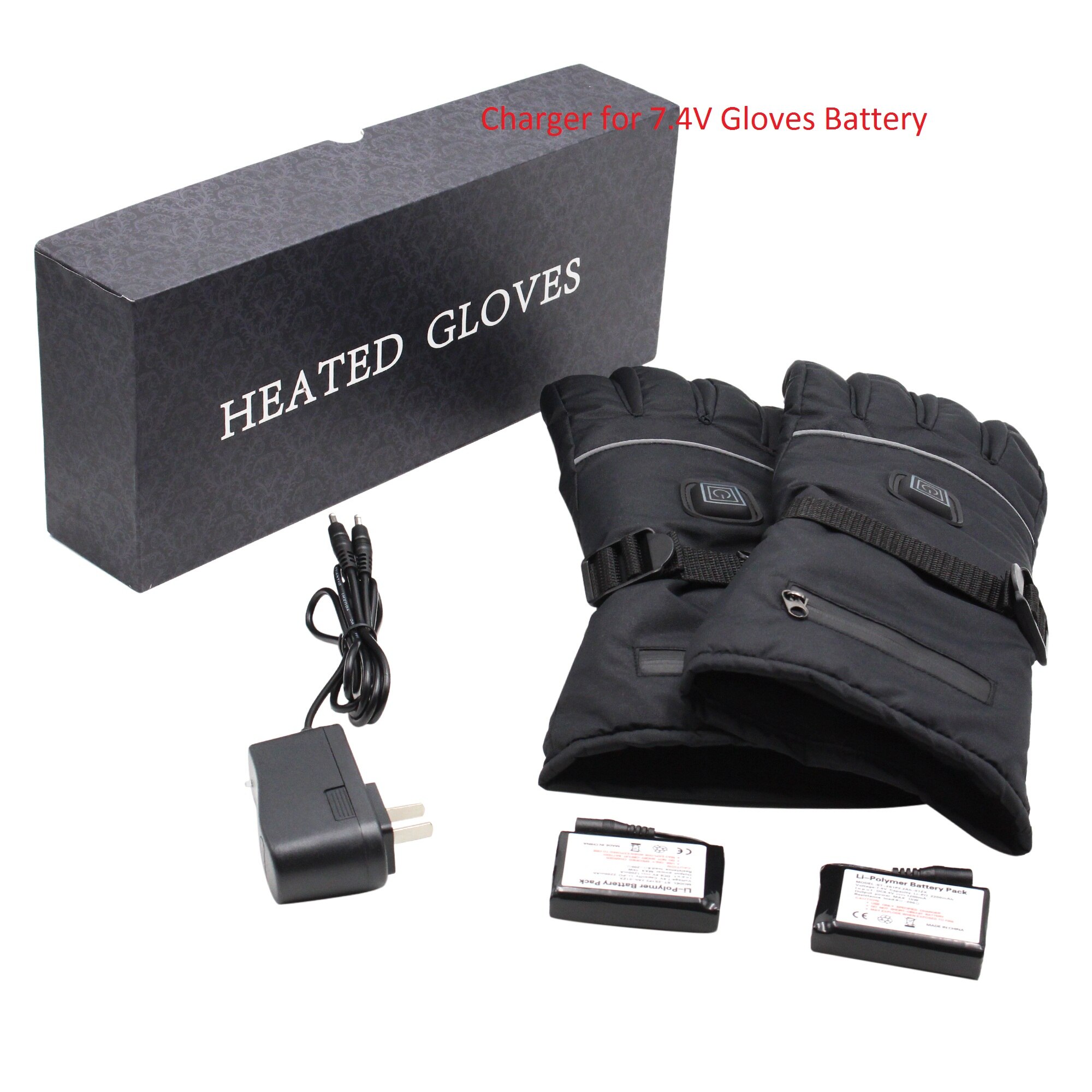 Eu/us stik batterioplader til globalt vasion li-ion batteri, opvarmede sokker/ opvarmede handsker