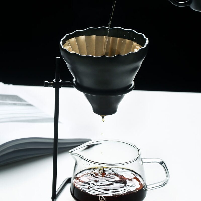 Hand-Made Coffee Kettle Filter Apparatus Set 700ml Coffee Filter Cup Filter Holder Sharing Pot Over Coffee Maker^^