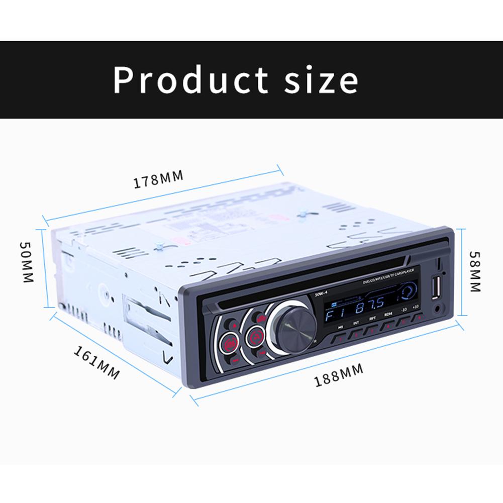 8169A Car Stereo CD VCD DVD Player Bluetooth FM Radio Digital Media Receiver Working Temperature - 10 - 60 Degrees: Default Title