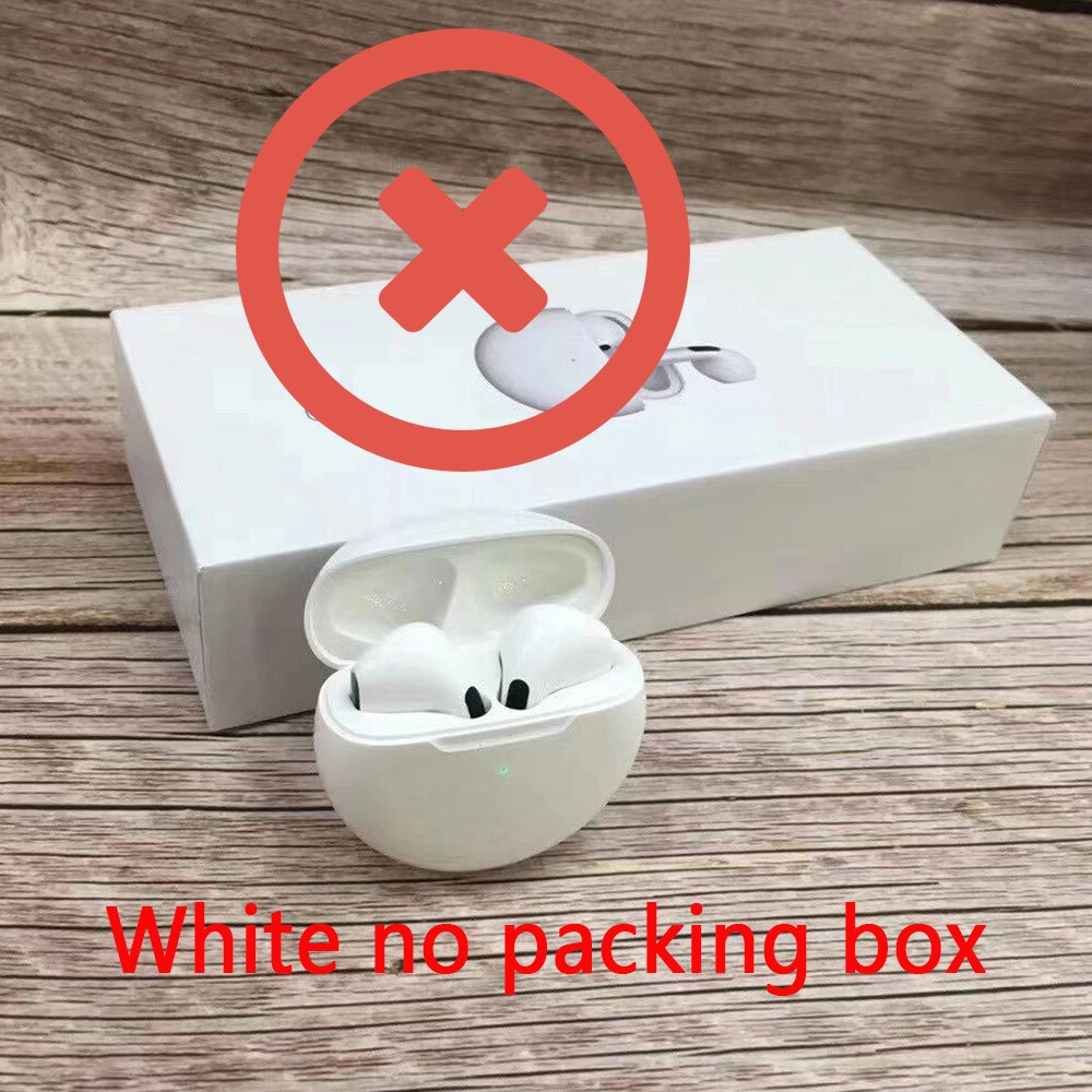 Alatour Draadloze Hoofdtelefoon Bluetooth 5.0 Koptelefoon Sport Oordopjes Headset Pro6 Opladen Doos Hoofdtelefoon Voor Alle Smartphones: white No packing box