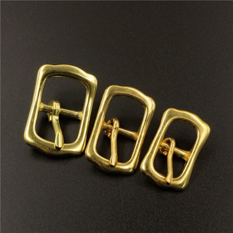 Solid Brass Belt Buckle Tri Glide Middle Center Bar Buckle for Leather Craft Bag Strap Garment Belt Bridle Halter Harness