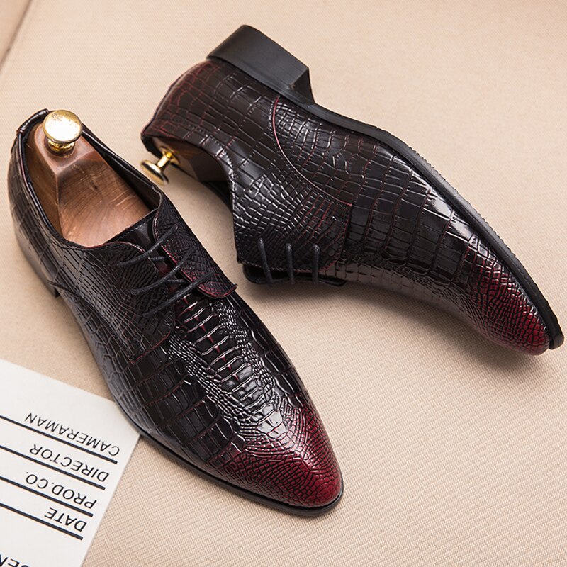 AIRAVATA hommes robe chaussures plates luxe hommes affaires Oxfords chaussures décontractées en cuir Derby chaussures