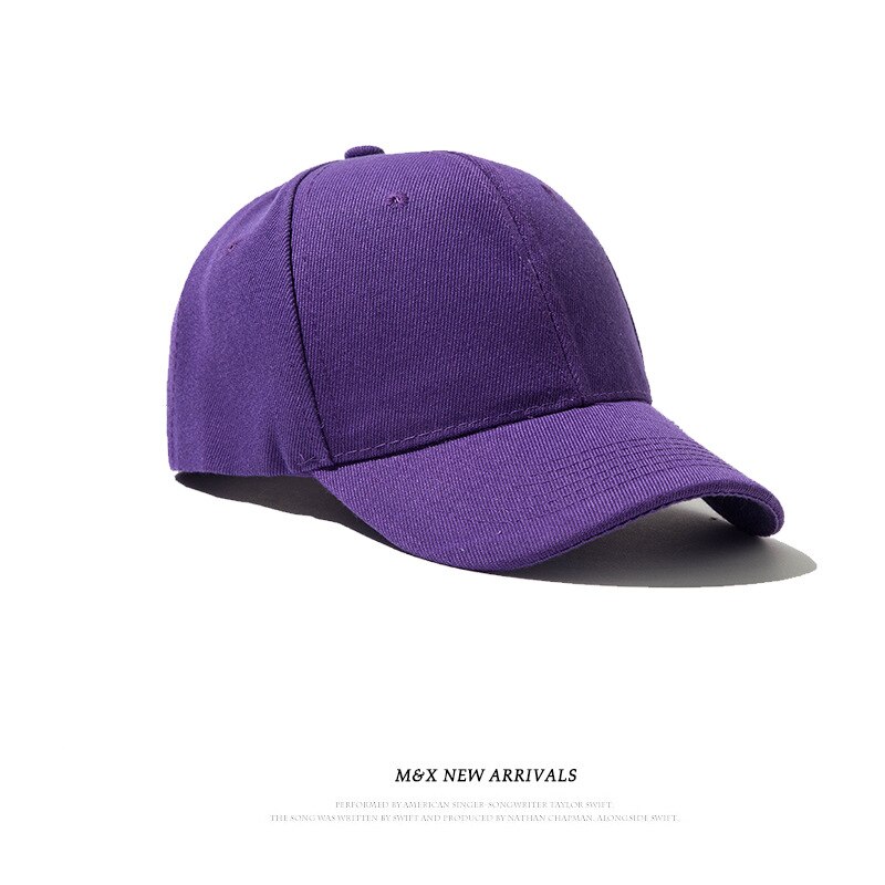 Bonés de beisebol feminino estilo coreano ajustável hip hop unisex sólido casual womens moda simples todos os jogos pára-sol chapéus na moda: purple