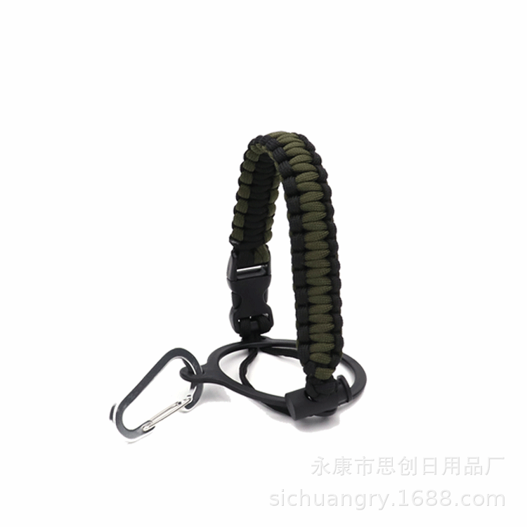 Hydro Flask Paracord Handle Strap With Safety Ring And Carabiner Coffee Bottle For Outdoor Skiing Camping Riding Lid Strap: P9