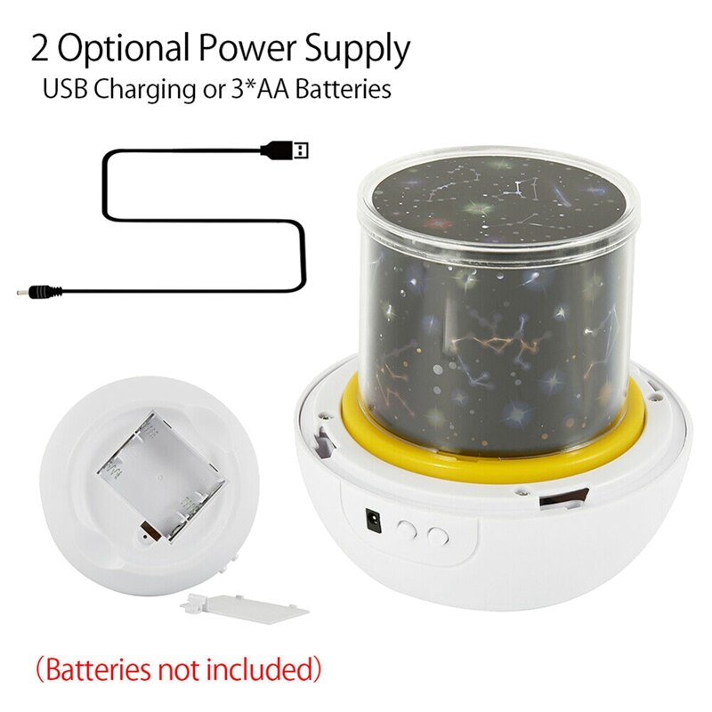 LED Rotating Starry Sky Night Light Projector Dream Bedroom Sleeping Light Decorative Table Lamp Birthday For Kid
