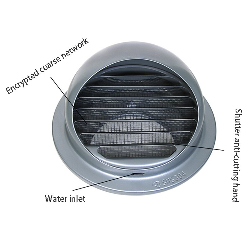 Stainless Steel Wall Ceiling Air Vent Ducting Ventilation Exhaust Grille Cover Outlet Heating Cooling & Vents Cap Waterproof