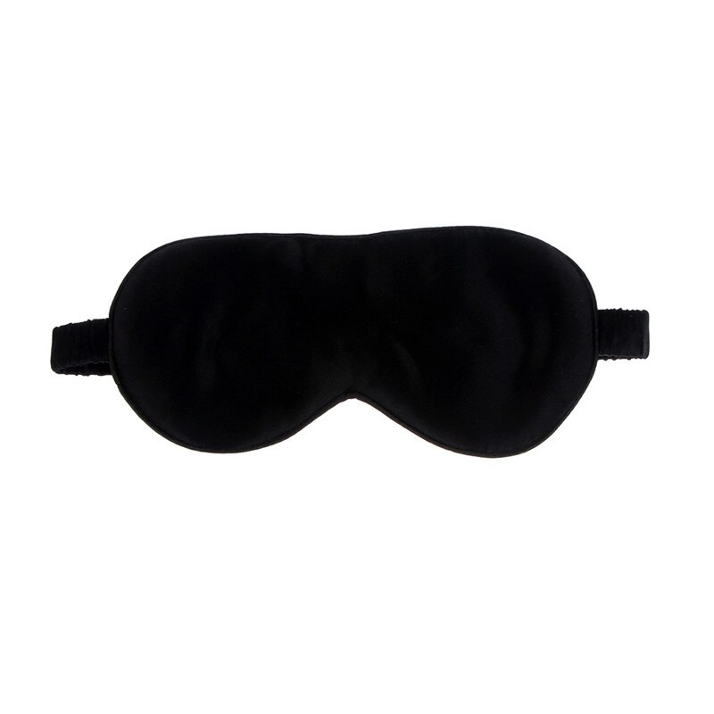Silk Soft Sleep Mask Shading Natural Sleeping Eye Mask Cover Portable Travel Health Sleep Eyepatch Blindfolds: A-Black