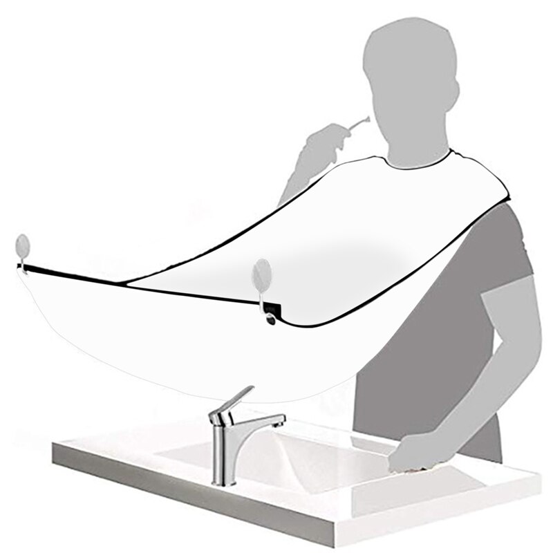 Beard Shave Apron With Suction Cup Bib Trimmer Razor Holder Rack Hair Shave Apron Shaving Shaver Holder Hair Styling Tools