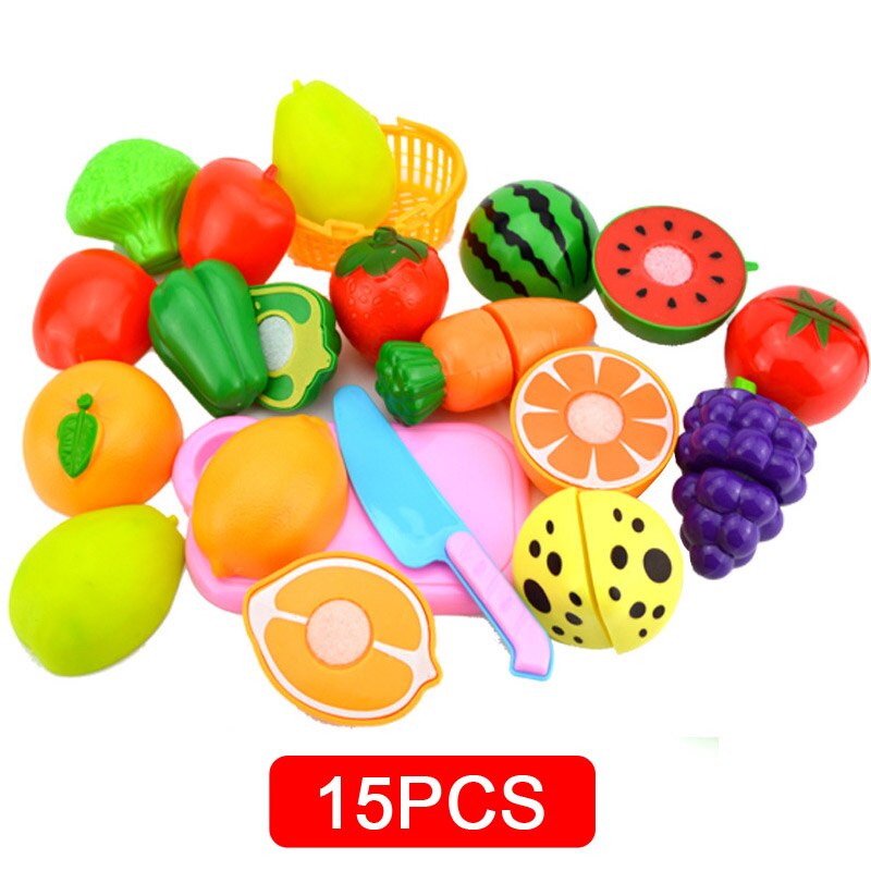 Children Kitchen Pretend Play Toys Cutting Fruit Vegetable Food Miniature Play Do House Education Toy for Girl Kid: A1501