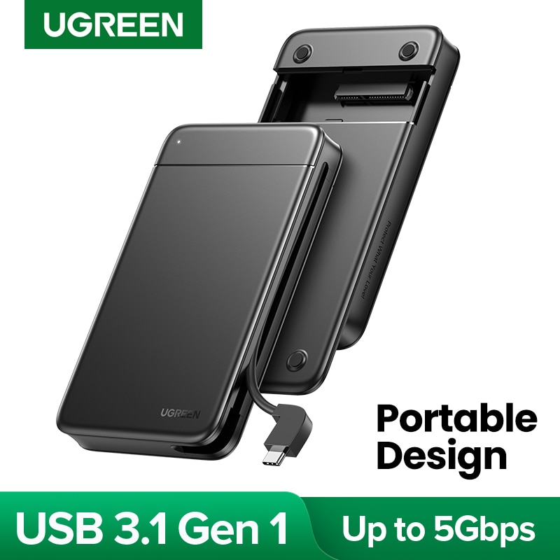 Ugreen Hdd Case 2.5 Ssd Case Sata Naar Usb Hdd Caddy Portable Vaste Kabel Docking Station Voor Externe Harde Schijf ssd Drive Case
