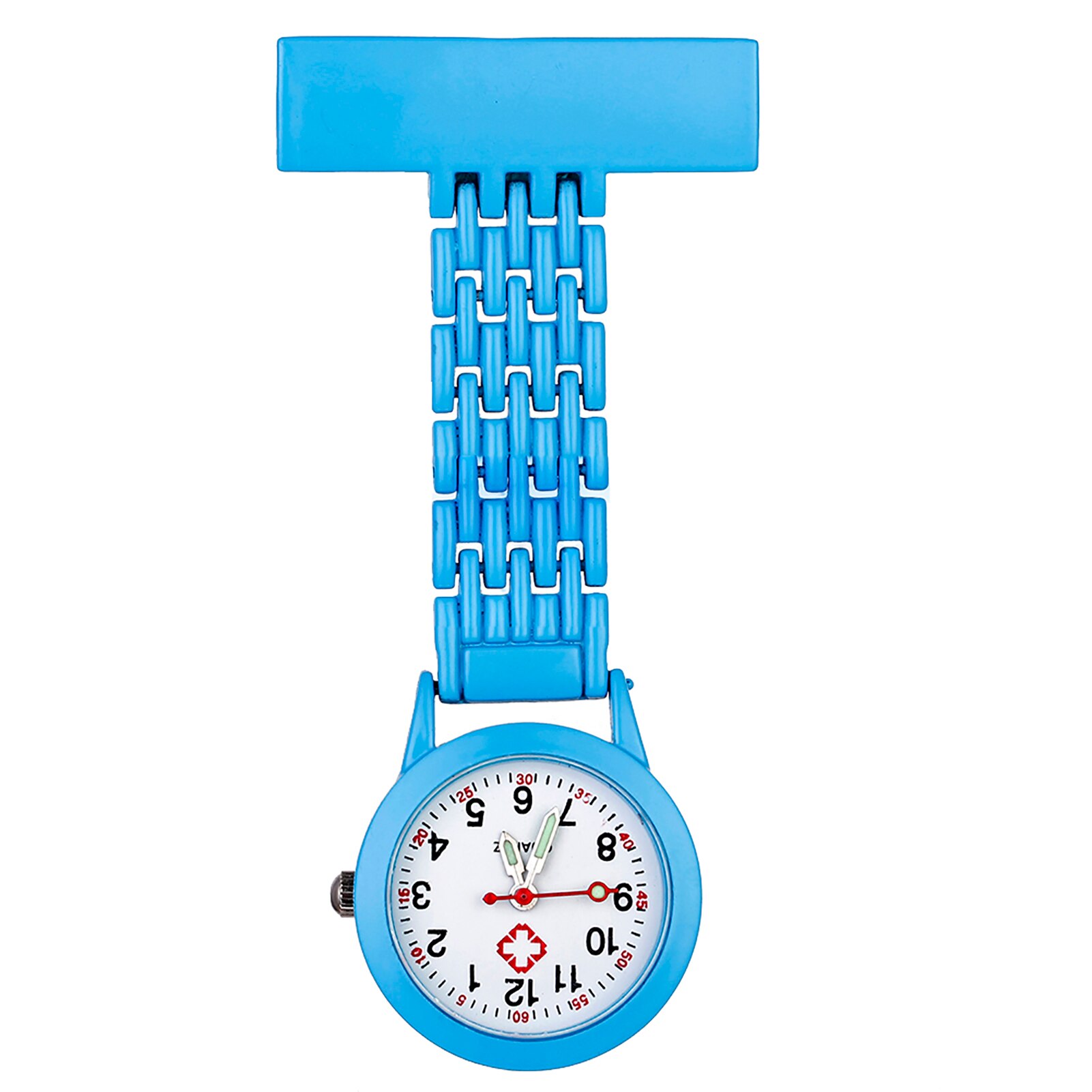 Nurse Quartz Horloge Broche Pocket Broche Verpleegkundige Pocket Verpleging Horloge Quartz Horloge Decor Accessoire Verpleegkundige Zakhorloge: Sky Blue