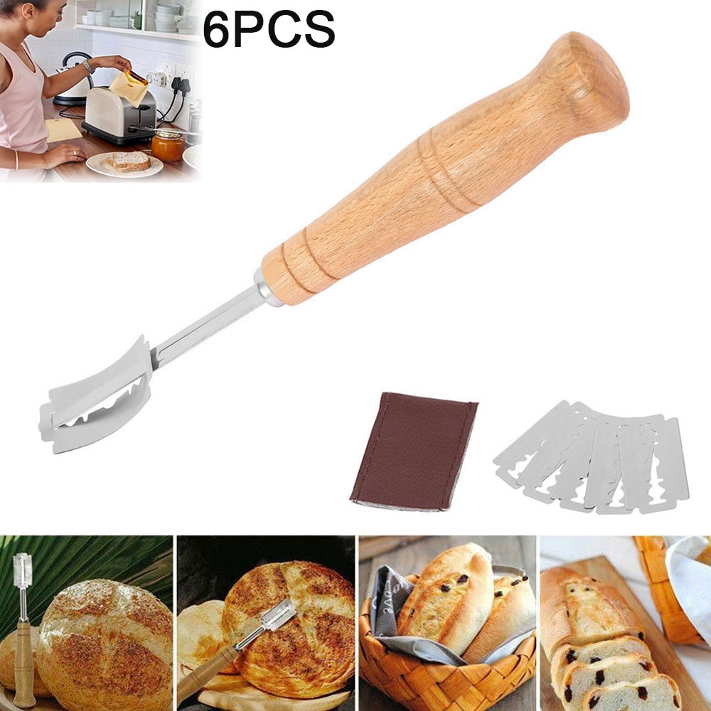 Brødskærer værktøj skraber brødkniv / skiver / klipper dej brød skåret lam med klinger og dæk bagværk – Grandado
