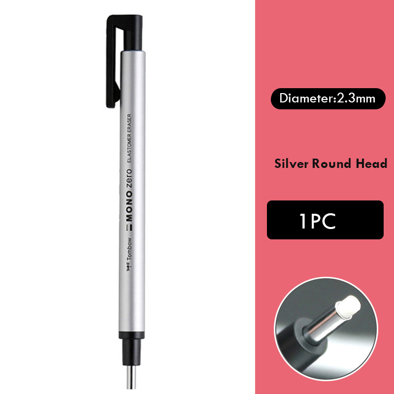 Tombow MONO Zero Pen Push Gumka Ołówek Guma ластик Japońskie artykuły papiernicze dla artystów Materiały dla uczniów Rysowanie Wymienny wkład: Burgundowy