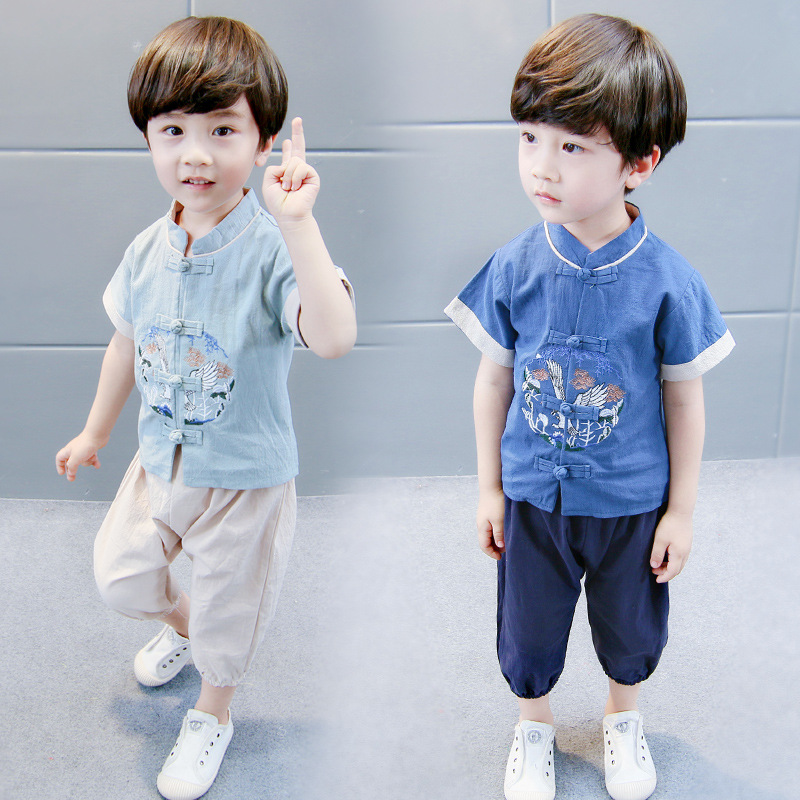 Oude Hanfu Kleding Kinderen Gewaad Voor Stage Kinderen Chinese Traditionele Kostuum Voor Jongen Tang-dynastie Outfit DQS1911