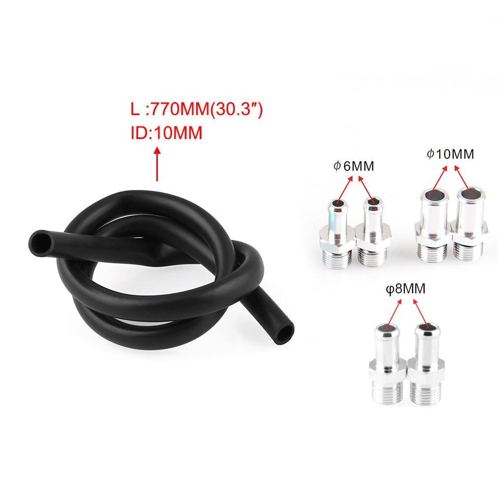 Universal 300ML Aluminum Car Engine Oil Catch Can Kit Air Oil Separator Tank Cylinder Baffled Reservoir