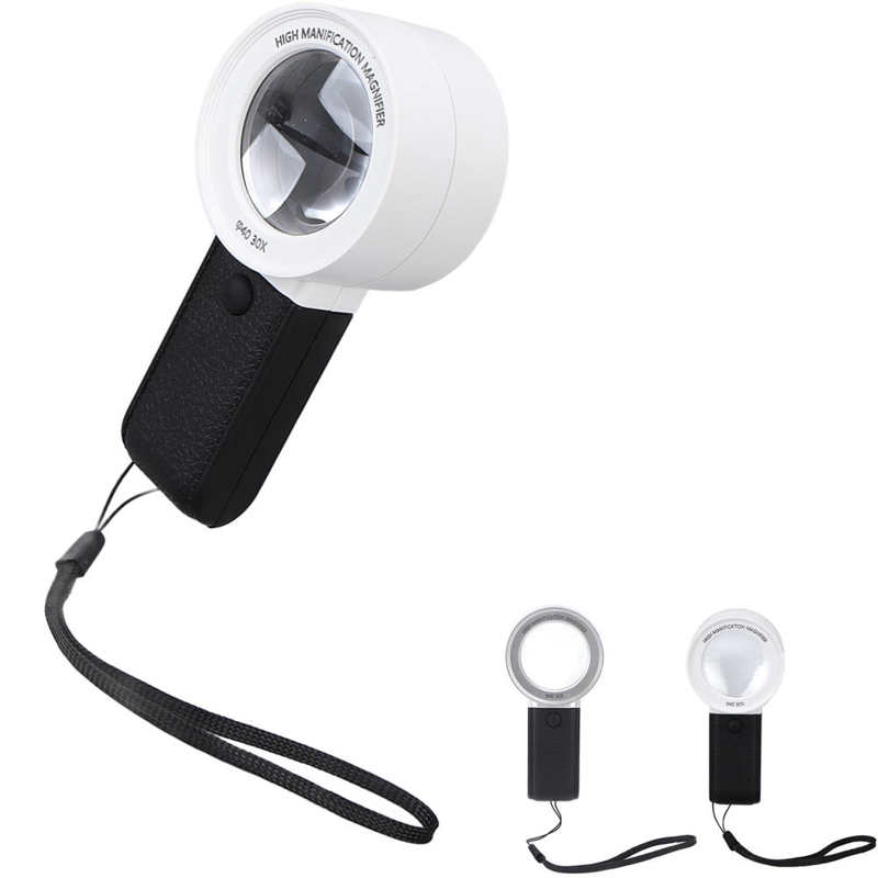 Handheld Magnifier Lighted Magnifying Glass 3 LED Lights for Reading for Antique for DIY