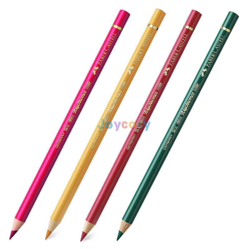 4 Stks/partij Faber Castell Professionele Polychromos Vette Gekleurde Potloden, Enkele Kleur Kunstenaar Grade Vette Lapis De Cor Potlood