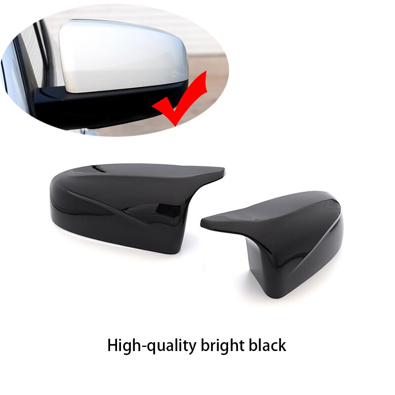 Coque de rétroviseur pour BMW X5 E70 X6 E71 – , couvercle de rétroviseur remplaçable: Black