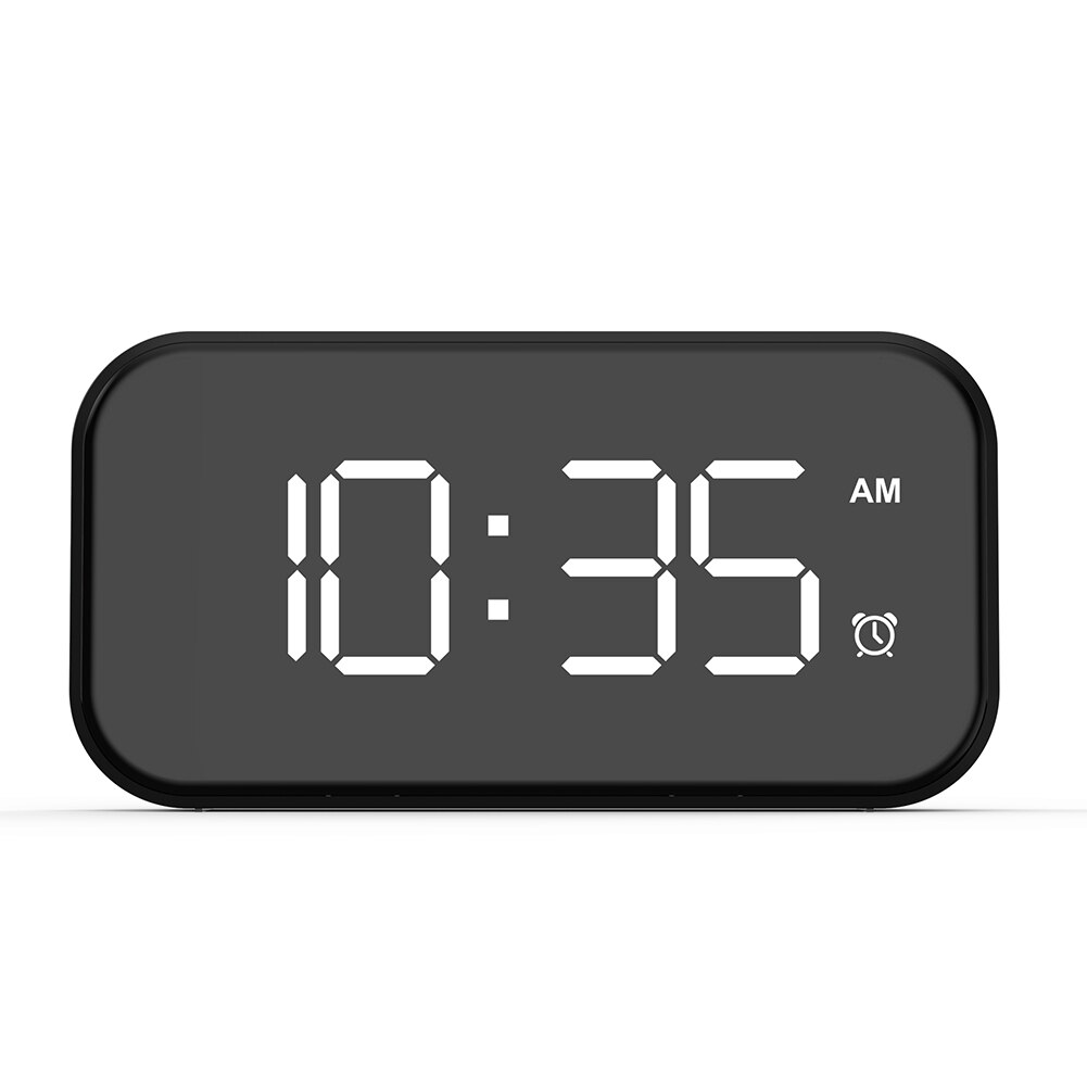 Multifunction Snooze Desk Clock Digital Table Alarm Clock Snooze LED Clock Large Number Rectangle Desktop Clock