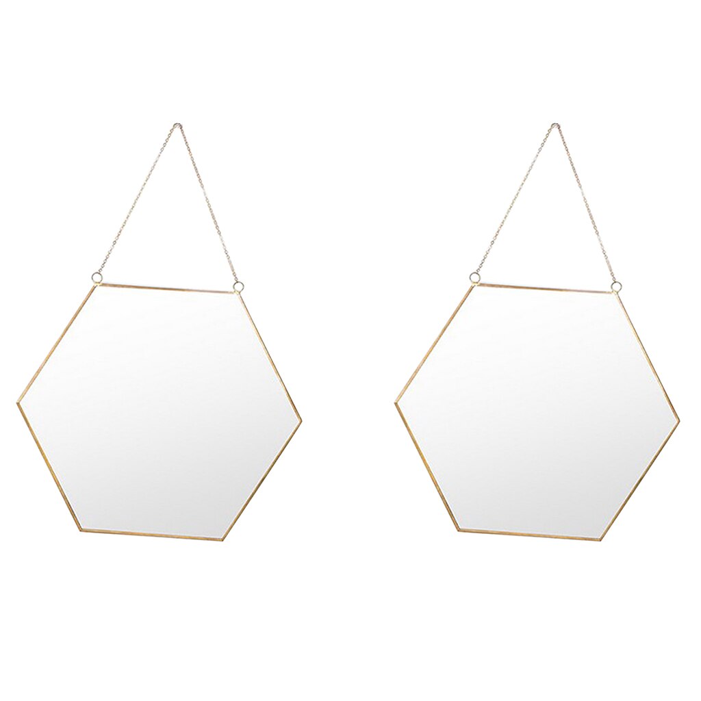 MagiDeal Hollywood Dressing Table Mirror Vanity Cosmetic Dress Mirror Bathroom Hanging Mirror Fitting Room Wall Decor 2Pcs: 2Pcs b