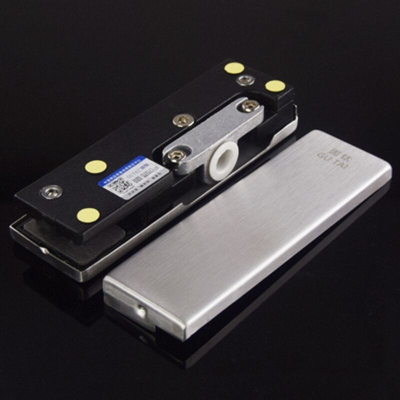 304 Stainless Steel Frameless Glass Door Clips Floor Spring Top Bottom Clips Glass Door Clamp Brushed Patch Fitting