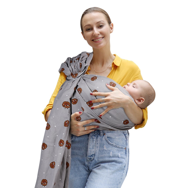 Infant Baby Back Scarf Carrier Kid Fashionable Baby Sling Wrap Cotton Soft Breathable Newborn Back Scarf Portable Baby Sling