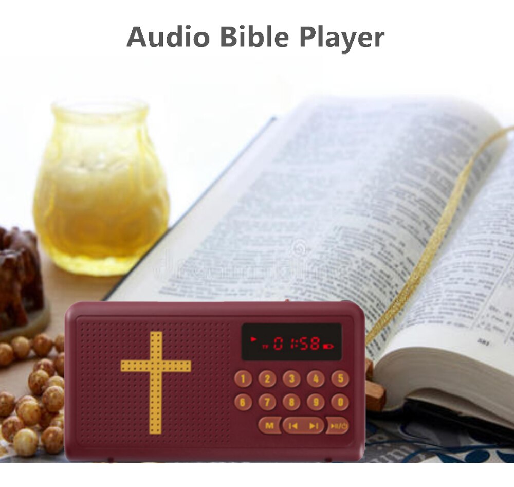 Bible Audio Player Electronic King James Version KJV in French Spanish German Arabic Potugual Italian Russian Any Languages