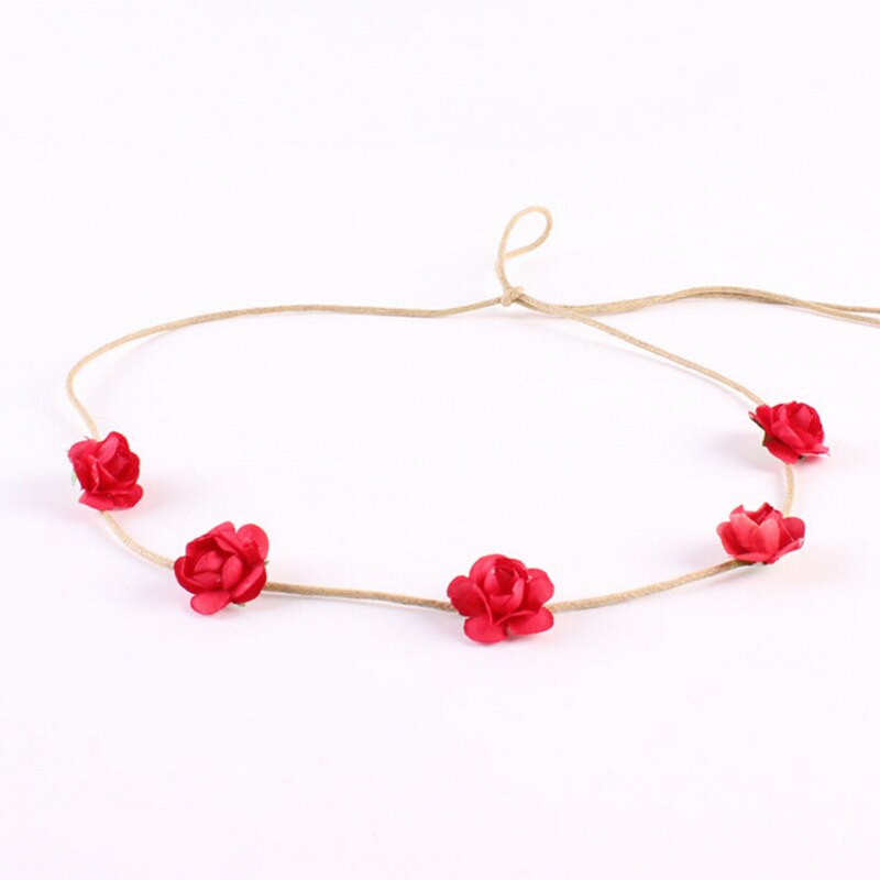 Newborn Flower Headband Mini Rose Flowers Headbands Summer Style Kids Headwear Hair Band accessories for Photography props
