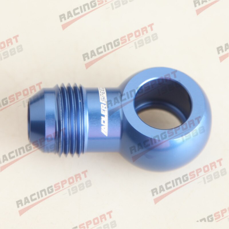 M16 X 1.5mm Aluminum Single Banjo Bolt - 24mm Long Black Anodized For Fuel Lines