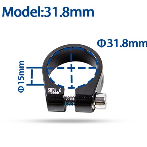 Fiets Zadelpenklem 31.8/34.9/37Mm Fiets Zadelpen Buisklem Aluminium Mtb Mountain Racefiets zitbuis Clip: 31.8mm
