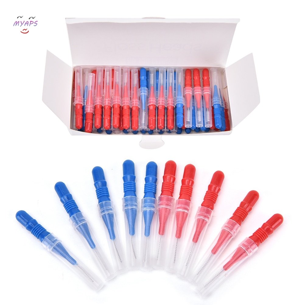 Oral Hygiene Dental Toothpick Tooth Pick Brush Teeth Cleaning Tooth Flossing Head Soft Plastic Interdental Brush