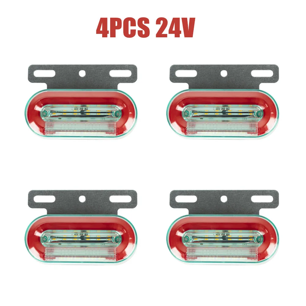 Truck Clearance Lights 12/24V LED Trailer Side Marker Lights Turn Signal Lamp Red White Amber Lorry Tractor Tail Light: Crystal Blue
