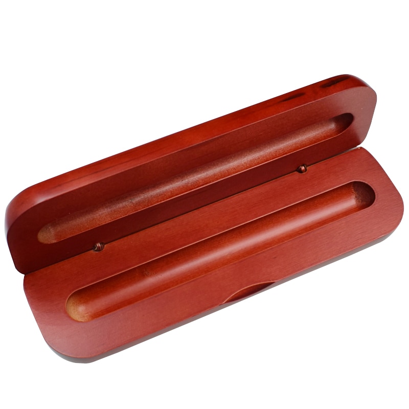 Estuche de madera natural para bolígrafos, caja de almacenamiento hecha a mano para bolígrafos, Material escolar y de oficina, Material de papelería