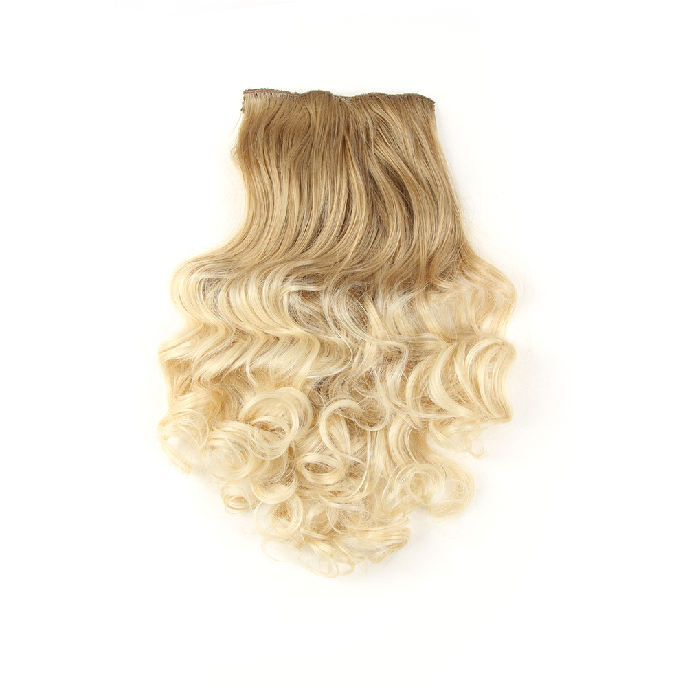 Noble Lange Synthetische Haar Clip In Hair Extension Hittebestendige Haar Ombre Body Wave Clip In Haar: TT10-613